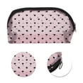 thumbnail image 4 of 1 Pc Bolsa de Maquillaje Ligera con Patrón de Corazón para Viajes Rosa de Tela de Malla, 4 of 5