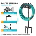 thumbnail image 6 of Garden Hose Holder, 4-Prongs Base Water Hose Stand Freestanding Metal Hose Hanger, Detachable Heavy Duty Hose Storage Stand for Outdoor, 6 of 10