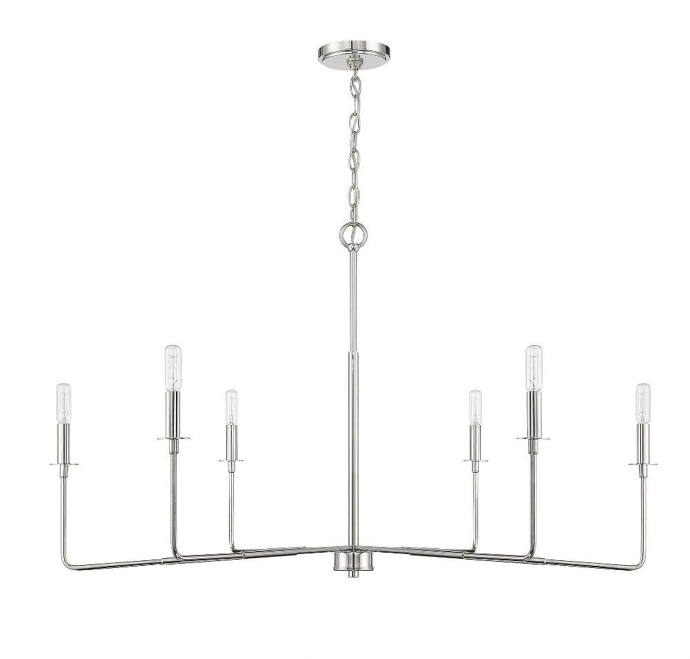 Bailey Street 6-Light Contemporary Matte Black Chandelier