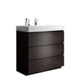 thumbnail image 5 of 36" Freestanding Vanity in Walnut and White, Sink Included, Storage Optimization / Silent Operation, Minimalistic Design for Bathrooms, 5 of 5