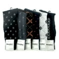 6 Pairs Mens Dress Socks Multi Color Print Casual Work Size 1013
