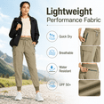 thumbnail image 2 of YAPPO Women's Cargo Jogger Pants Lightweight Quick Dry Hiking Pants with 5 Pockets, Water Resistant UPF 50+ Travel Athletic Pants, 2 of 8