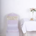 thumbnail image 4 of BalsaCircle 5 Gold Geometric Sequined Stretchable Spandex Chair Sashes Wedding Party Events Tableware Decorations, 4 of 8