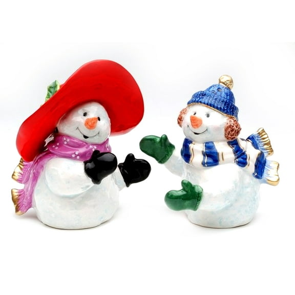 Romantic Snowman Couple  Salt & Pepper Shaker