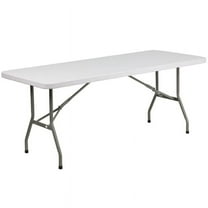 30"W X 72"D Granite White Plastic Folding Tables - 6-Foot Commercial Grade Granite White Plastic Folding Table