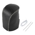 thumbnail image 1 of Cubierta de pomo de cambio de marchas Unique Bargains, protector de mango de cambio para Honda HR-V 23-24, fibra de carbono negra, cuero sintético gris, 1 pieza, antideslizante, 1 of 1