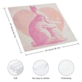 thumbnail image 3 of WERPE Rabbit Baby Rabbit Heart Polyester Cloth Napkins for Farmhouse Party Dining Table Decor - Set of 6 2 PCS, 3 of 7