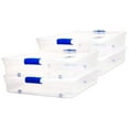 thumbnail image 1 of HOMZ Contenant de Rangement sous le Lit Transparent de 56 Pintes avec Couvercle et Roulettes, Lot de 4, 1 of 11