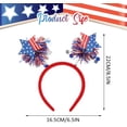 thumbnail image 2 of 4th of July Headband Independence Day Glitter Star Patriotic Head Boppers Tassel Head Hoop Party Accessories 1PCS, 2 of 4
