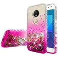 thumbnail image 3 of Compatible for Motorola Moto E5 Play Case, Moto E5 Cruise Case, with [Temper Glass Screen Protector] SOGA Diamond Liquid Quicksand Cover Cute Girl Women Hybrid Phone Case - Clear/Pink, 3 of 6