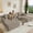 Camel, variant on ODUWA 124" Modular U-Shape Cloud Sofa, Corduroy Boneless Sectional Couch with Deep Seat Chaise Longue, No Assembly Required