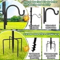 thumbnail image 6 of Umailgoo 92" Bird Feeding Station,Heavy Duty Bird Feeder Pole Bird House Stand Mount Kit with Squirrel Proof Baffle,Adjustable Buddy Poles for Outdoors Hanging, 6 of 6