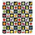 thumbnail image 3 of Ambesonne Black and White Shower Curtain, Kitchen Fruits, 69"Wx75"L, Multicolor, 3 of 3