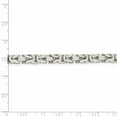 thumbnail image 5 of 925 Sterling Silver 6mm Square Byzantine Chain 24 Inch, 5 of 7