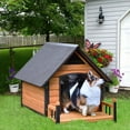 thumbnail image 6 of Aivituvin Outdoor Dog House, Puppy Shelter with Anti-Bite Metal Iron Frame for Medium Dogs, 6 of 11