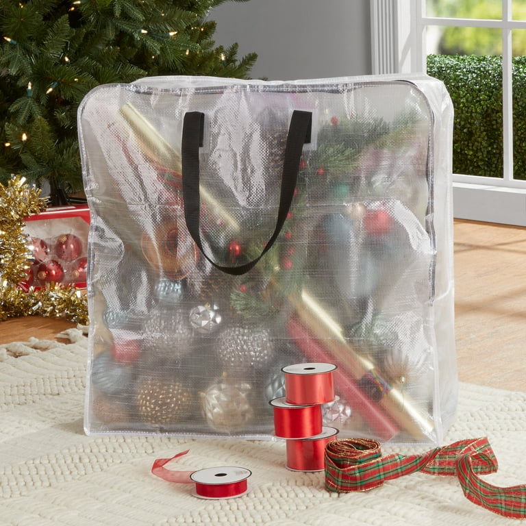 Mainstays Heavy Duty Slim Storage and Moving Bag, Clear, 24 Gallon