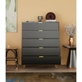 thumbnail image 6 of 5-Drawer Chest in MDF Wood with Gold Metal Legs, 6 of 6
