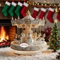 thumbnail image 5 of Gold Santa Snowman Ornament - 2D Flat Christmas Tree Decor with Vintage Holiday Designs (Set of 1), 5 of 6