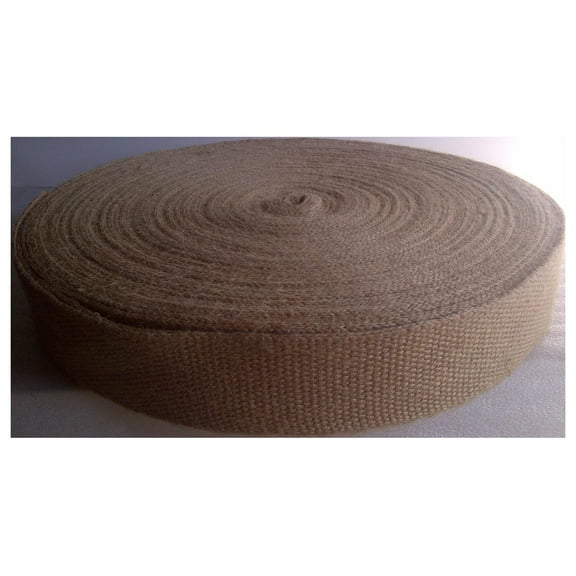 2" Wide Natural Jute Webbing with no stripe (72 yard roll)