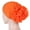 Dark Orange, variant on Women Flower Elastic Turban Beanie Head Wrap Chemo Cap Hat