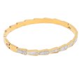 thumbnail image 2 of White Shell Crushed Rhinestone Bracelet Titanium Steel and Rhinestone Gold Bracelet for Adults and Teenagers Girls Gift, 2 of 14