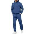 thumbnail image 2 of yuCgh Men's Two-Piece Hoodie Sweatshirt and Jogging Pants Tracksuit Set for Casual Sports and Athletic Wear, Comfortable Lounge Outfit for Outdoor Activities and Everyday Use,Royal Blue 2XL, 2 of 6