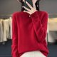 thumbnail image 1 of Suéter de cachemira para mujer, Jersey cálido de lana merina con cuello redondo, top de otoño e invierno, novedad de 100%, 1 of 5