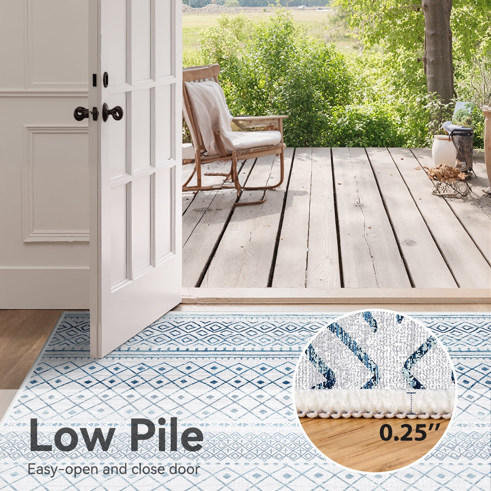 CHITOOMA 5'x7' Area Rugs for Living Room, Washable Rugs Print Pattern Boho Soft Geometric Bohemian Carpet Indoor Rug for Bedroom Dining Room Office Nonslip Foldable Rug