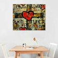 thumbnail image 2 of Orinice Words Heart Cross Fine Art Aesthetic Poster & Print Wall Painting for Classroom Kitchen Office Farmhouse Bathroom Room Decor Pictures Wall Art Canvas Living Room Bedroom Home, 2 of 6