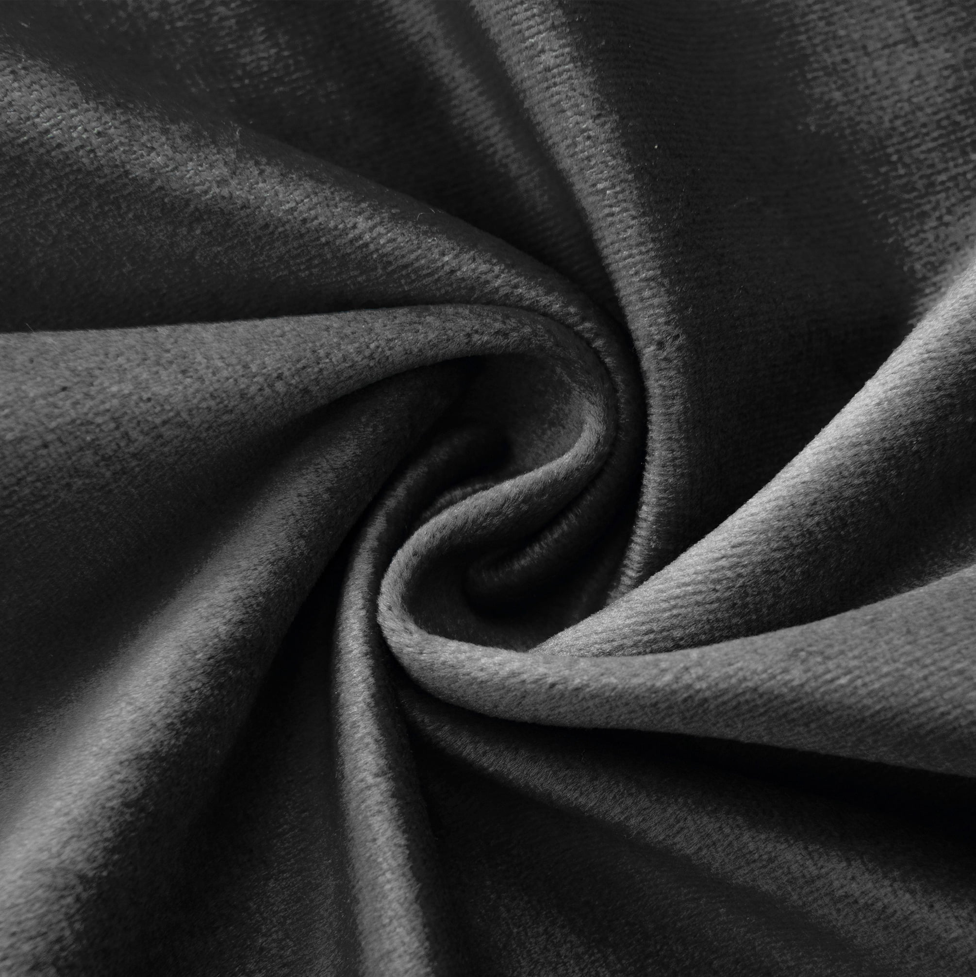SMILETIME Dark Grey Velvet Curtains with Rod Pocket Thermal Insulated Soft Privacy Room Darkening Velvet Drapes for Bedroom and Living Room, Set of 2 Panels, 52 x 84 Inches Long