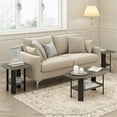 thumbnail image 2 of Maklaine Engineered Wood Simple Design Coffee Table in French Oak Gray/Black, 2 of 6