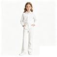 thumbnail image 5 of Uniform Pants for Girls Elastic Waist Bell Bottom White Uniform Pants Girls Back to School Clothes Size 5-16 Years, 5 of 7