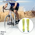 thumbnail image 2 of Calcetines de ciclismo Unique Bargains con absorción de impactos, antideslizantes, para exteriores, color amarillo y azul, tamaño L, neutros y universales, 1 par, 2 of 7