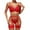 Red, variant on Womens Solid Color Sexy Lace Hollow Out Carved Strap Underwear Set Strappy Lace Lingerie Sexy Lingerie WomensPlus Size Leather Plus SizeFor Women With UnderwireMaid BodysuitblackBra Micro Bikini Long