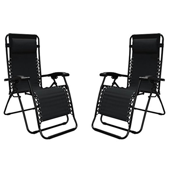 Caravan Canopy 80009000052 Sports Infinity Zero Gravity Chair (2 Pack), Black