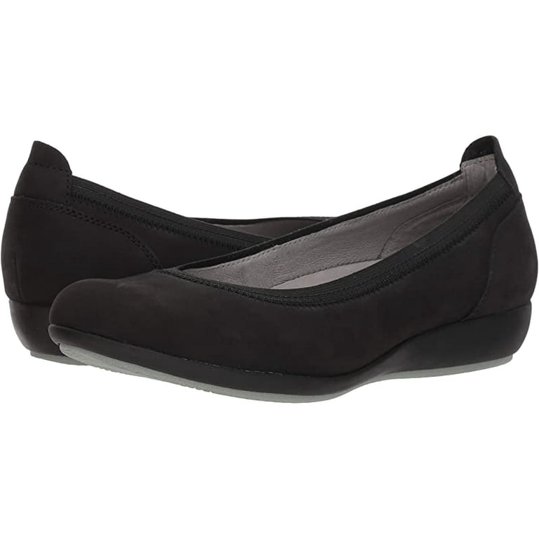 Dansko Women s Kristen Slip on Flat Black Nubuck 41 M EU 10.5 11 M US Walmart