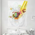 thumbnail image 1 of Modern Decor Tapestry, Digital Image Television Media Stars Stripes Lines Abstract Artwork Image, Wall Hanging for Bedroom Living Room Dorm Decor, 60W X 80L Inches, Multicolor, by Ambesonne, 1 of 2