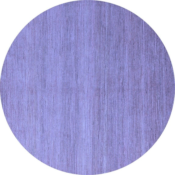 Ahgly Company Indoor Round Abstract Blue Modern Area Rugs, 7' Round