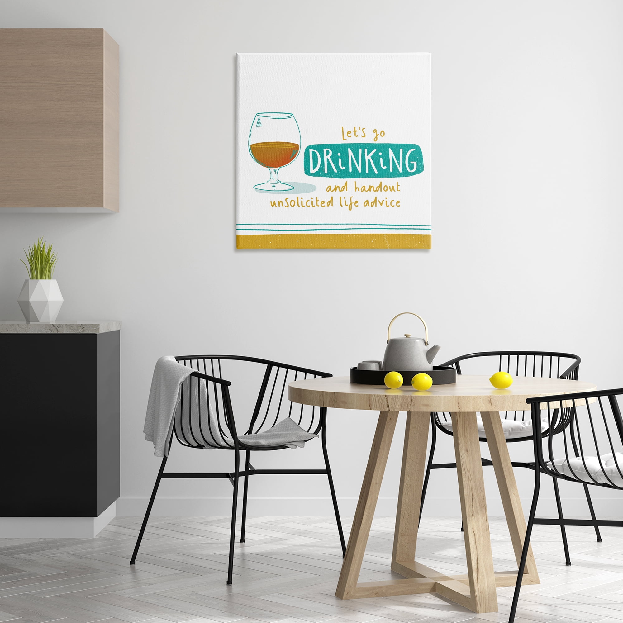 Stupell Industries Unsolicited Life Advice Food & Beverage Painting Wrapped Canvas Art Print Wall Art, 30 x 30