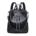 thumbnail image 1 of Mochila de cuero convertible para mujer, bolso de hombro grande de diseñador a la moda, bolso de viaje para el trabajo, la vida, viajes, 1 of 5