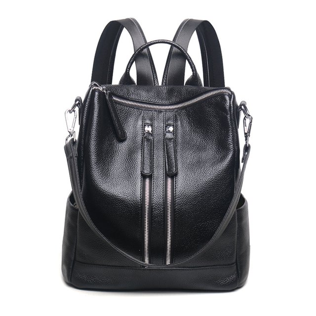 Mochila de cuero convertible para mujer, bolso de hombro grande de diseñador a la moda, bolso de viaje para el trabajo, la vida, viajes