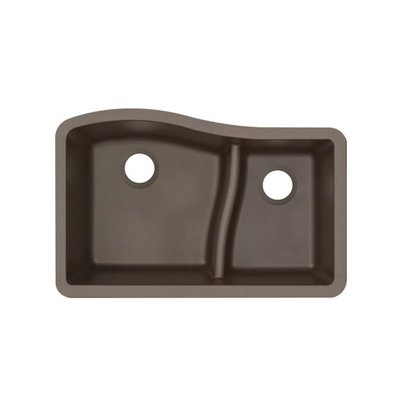 Transolid Aversa SilQ Granite 32-in. Undermount Kitchen Sink within Espresso