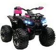 thumbnail image 3 of Aosom Kids ATV, 12V 4 Wheeler Ride on Quad Car Toy with Music, Headlights, Battery Powered Electric Vehicle for Boys and Girls, Pink, 3 of 10