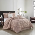 thumbnail image 2 of Nanshing Minny Puckered Pintuck 7-Piece Comforter Set, King, Blush, 2 of 4