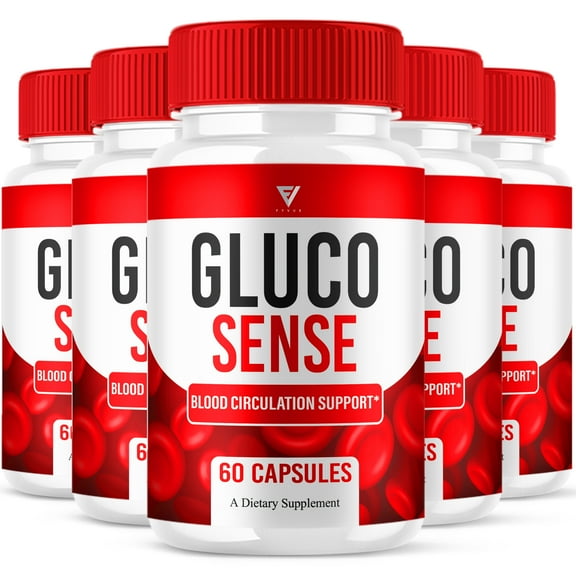 (5 Pack) Glucosense Advanced Glycogen Pills, Gluco Sense Maximum Strength Multivitamin Formula (300 Capsules)
