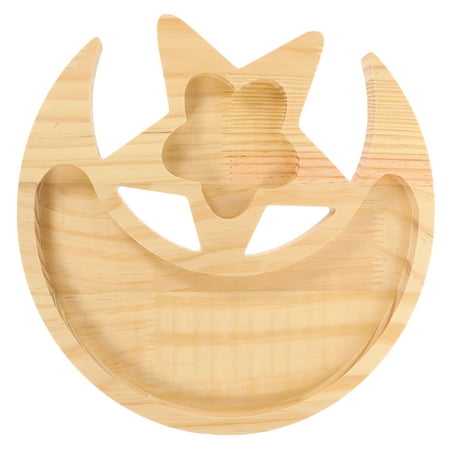 

Moon-shaped Dish Dry Fruit Tray Wooden Food Plate Dry Fruit Holder for Home