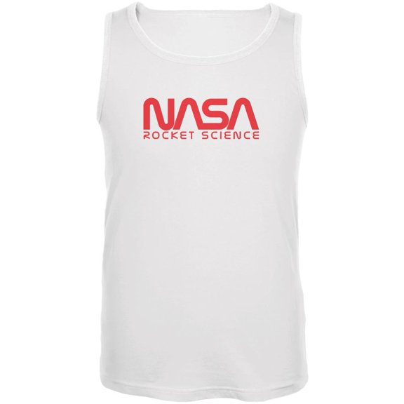NASA Worm Rocket Science Mens Tank Top White 3X-LG