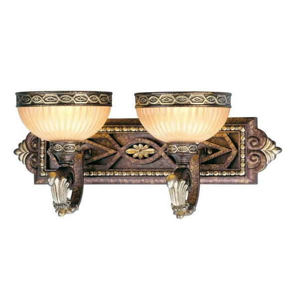 2 Light Bathroom Light Fixture in French Country Style 22.5 inches Wide By 9 inches High Bailey Street Home 218-Bel-732828