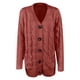 thumbnail image 1 of Chaquetas y abrigos casuales con capucha sin mangas para mujer, cárdigans de punto de color liso, suéteres holgados de manga larga con bolsillos y botones, abrigo, blusa de poliéster para mujer, 1 of 4