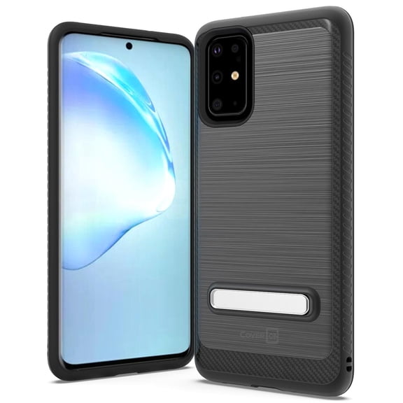 CoverON Samsung Galaxy S20 Plus Case with Magnetic Metal Kickstand Protective Hybrid Phone Cover - SleekStand Series